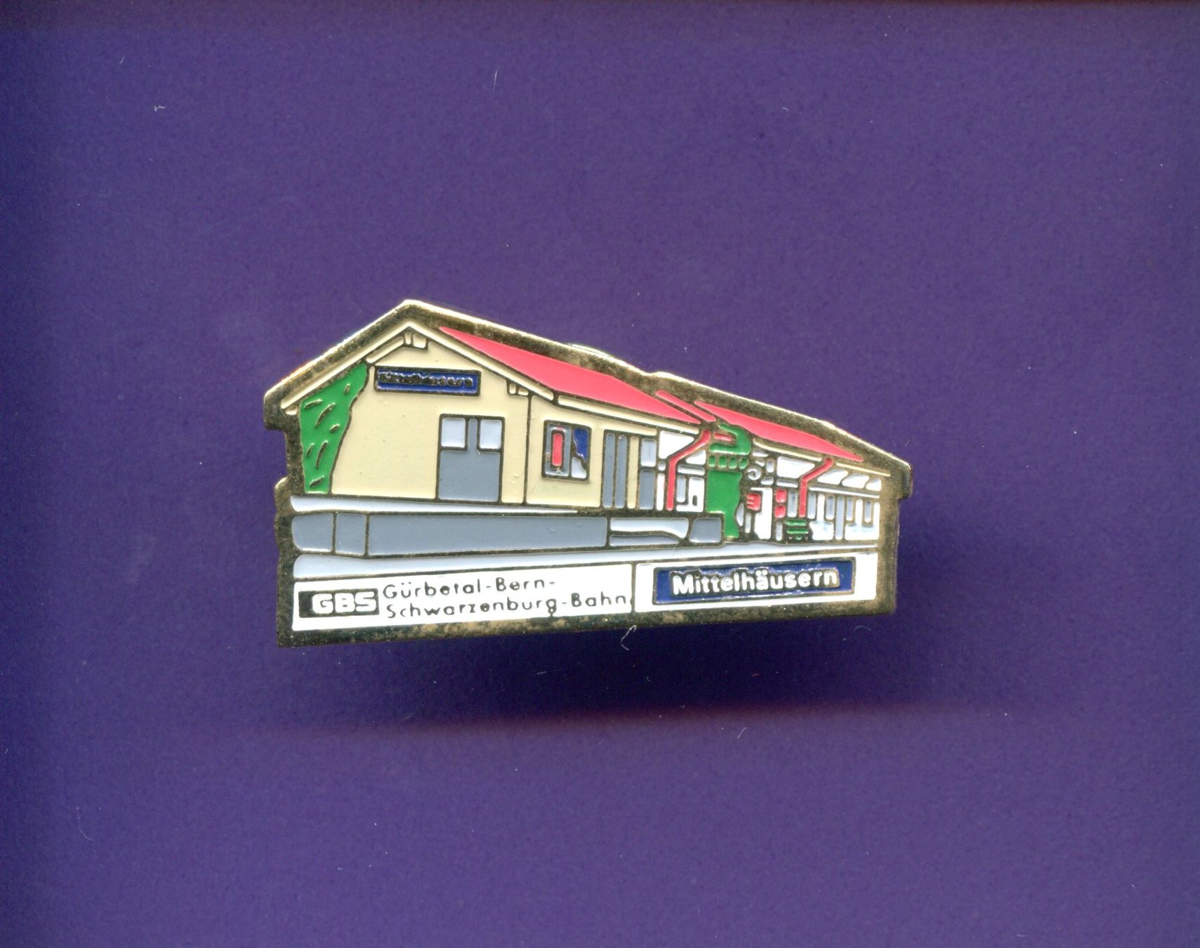 Placchette & Badge: GBS  Bahnhof  Mittelhäusern – Usato da Winterthur venduto da Sammleroase