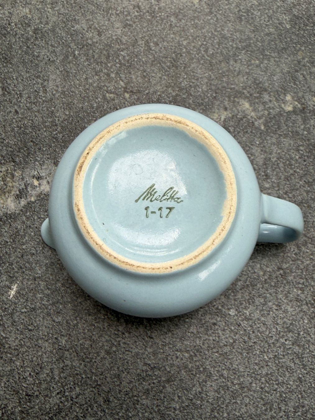 Melitta Teekannen: Vintage hellblau Melitta Milchkännlein 1-17, Mid Century – Gebraucht aus Otelfingen von Markthalle_C 2