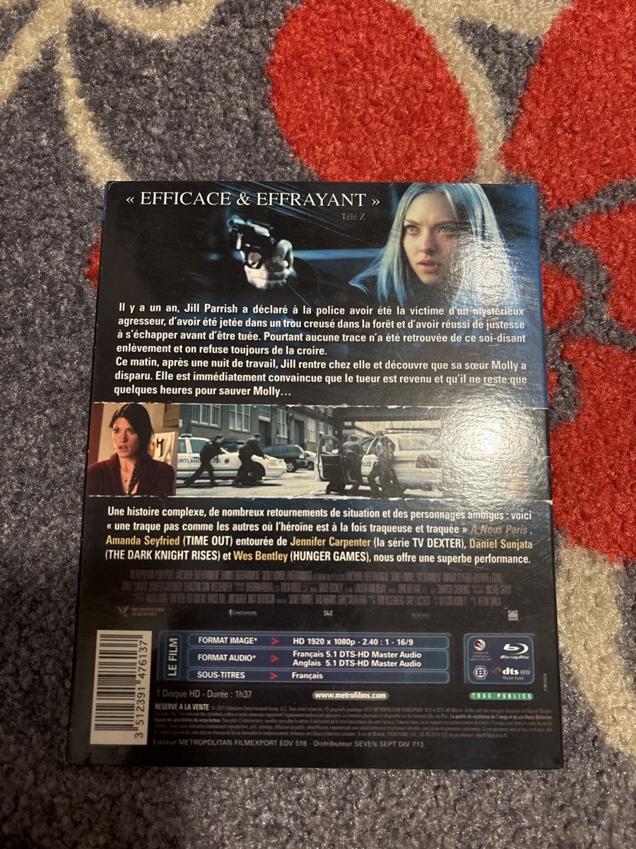 Tutti i DVDs: Blu-ray Disparue avec Amanda Seyfried - Thriller Intense – Usato da Les Bois venduto da warner10504 1