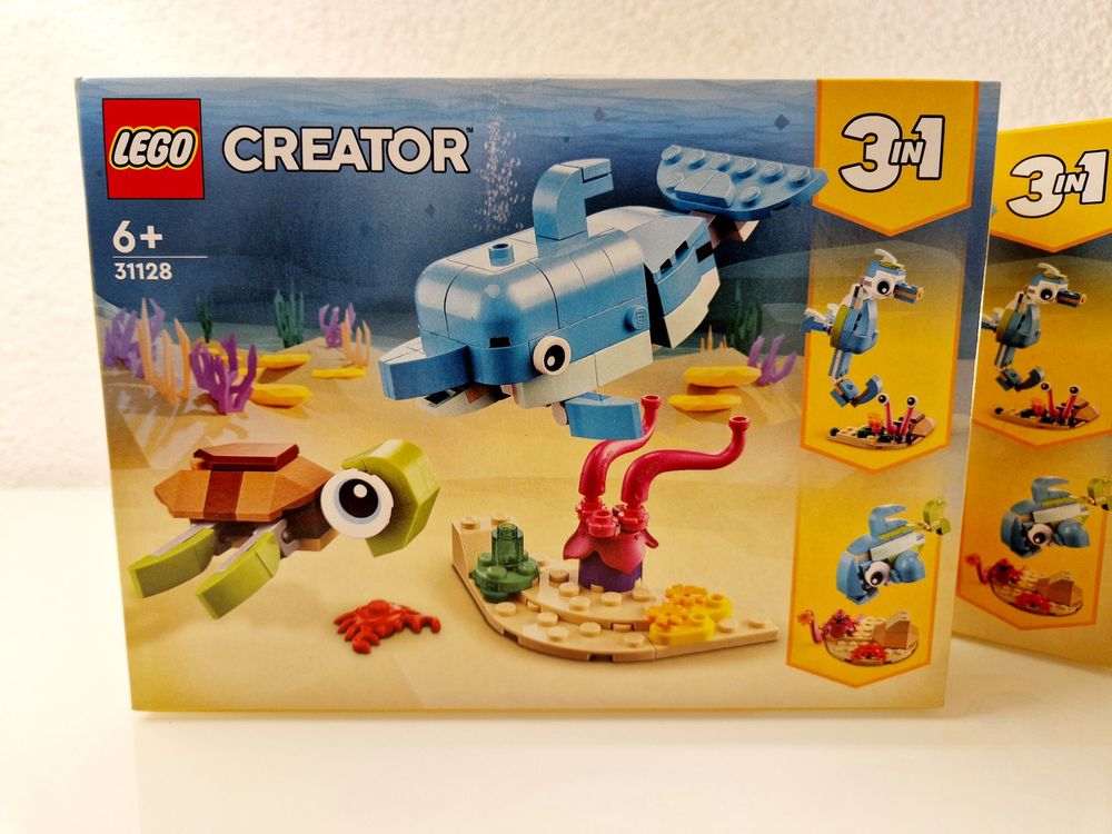 LEGO 31128 Creator 3-in-1 Delfin und Schildkröte 3 Stück (Neu und ...