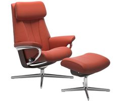 Stressless® Paul (M) Cross Sessel mit Hocker Leder Batick