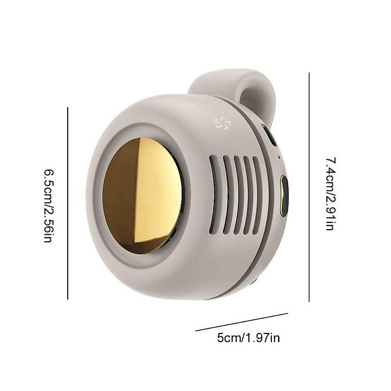 Ventilatoren: Mini USB Hand Ventilator mit Gürtelclip grün oder beige – Neu und originalverpackt aus Salez von EMERCARO 3