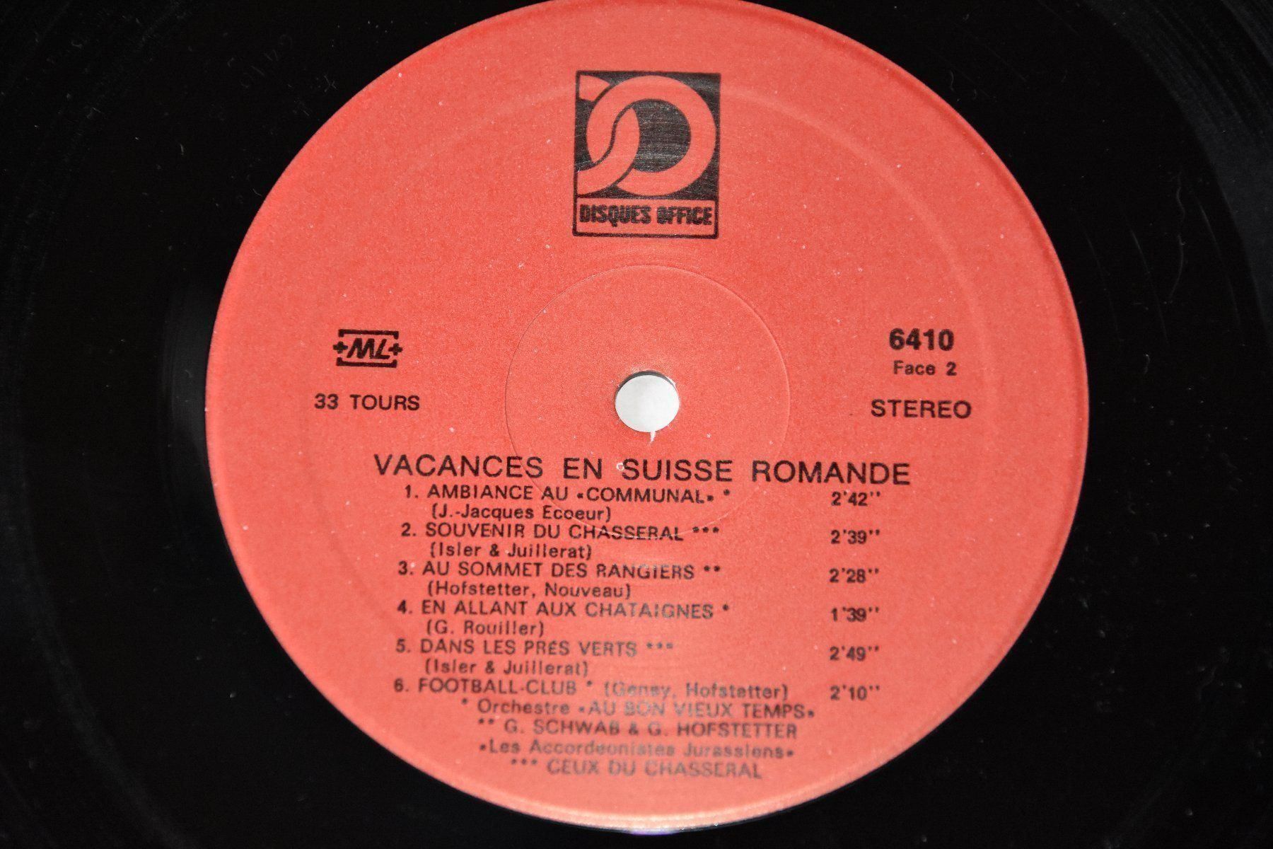 Dischi in vinile: Vinyle "Vacances en Suisse Romande" – Usato da Belmont-sur-Yverdon venduto da ag97 3