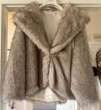VESTE EN FOURRURE ÉCOLOGIQUE ! M PRIX D'ÉTÉ !