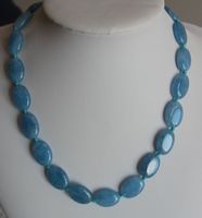 NEU: Blauquarz Edelstein Kette mit Edelstahl kein Aquamarin