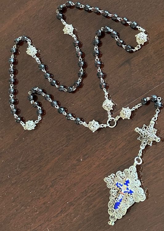 Autres bijoux: Antiker Rosenkranz, Filigran Silber  Emaille – D'occasion à Stetten AG par Brissago25