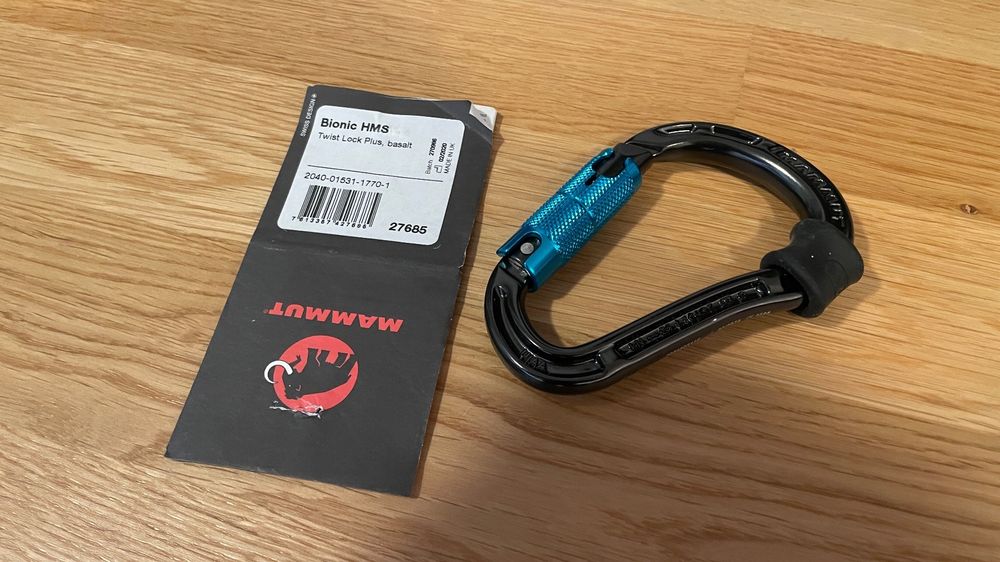 Mammut Sender Twistlock Moschettone A D Con Chiusura Twist-Lock, Leggero 56g, Carico 26kN, Per Alpinismo E Arrampicata