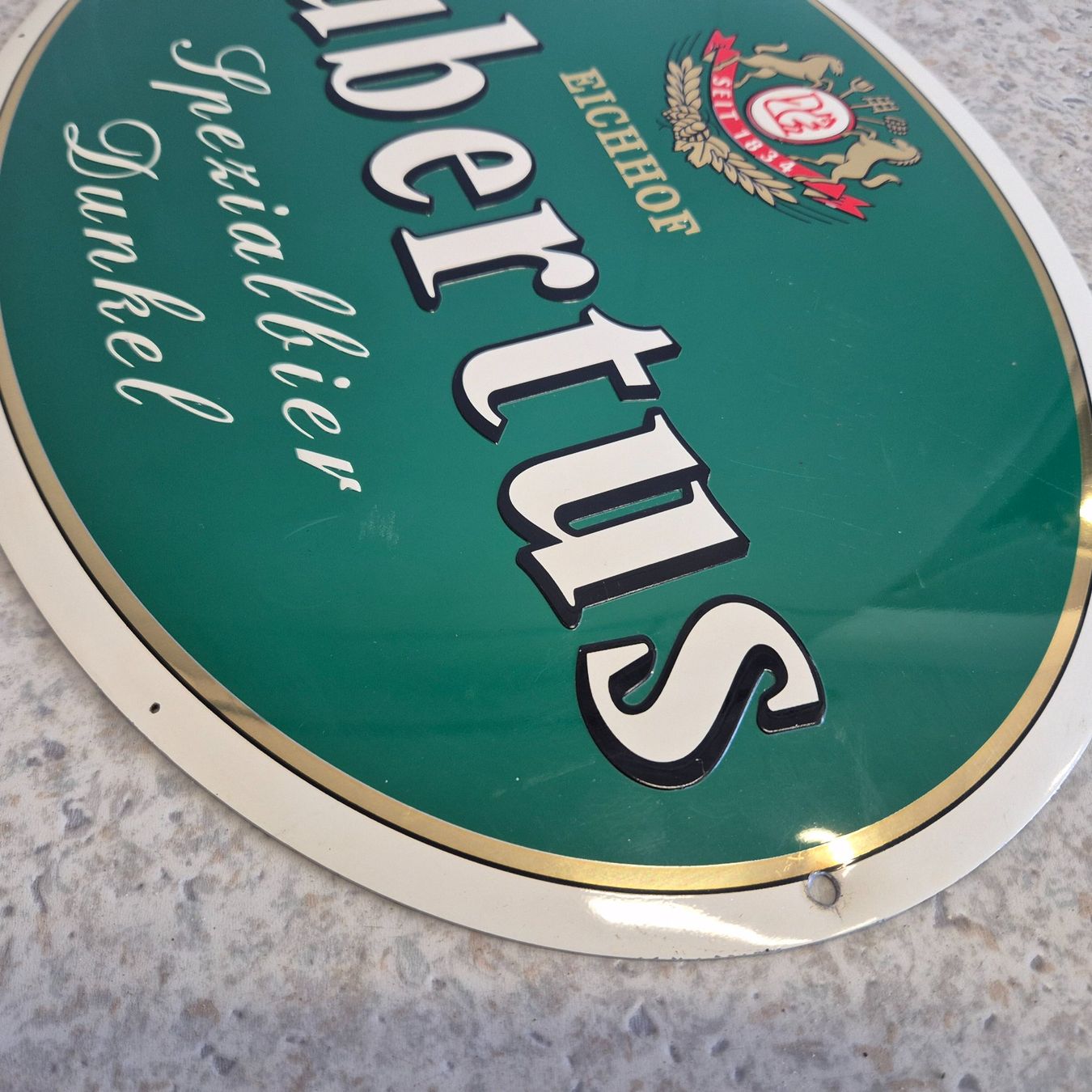 Eichhof Insegne: Eichhof Hubertus Werbeschild Blechschild Schild Bierwerbung – Usato da Nottwil venduto da Wondewa-Shop 6