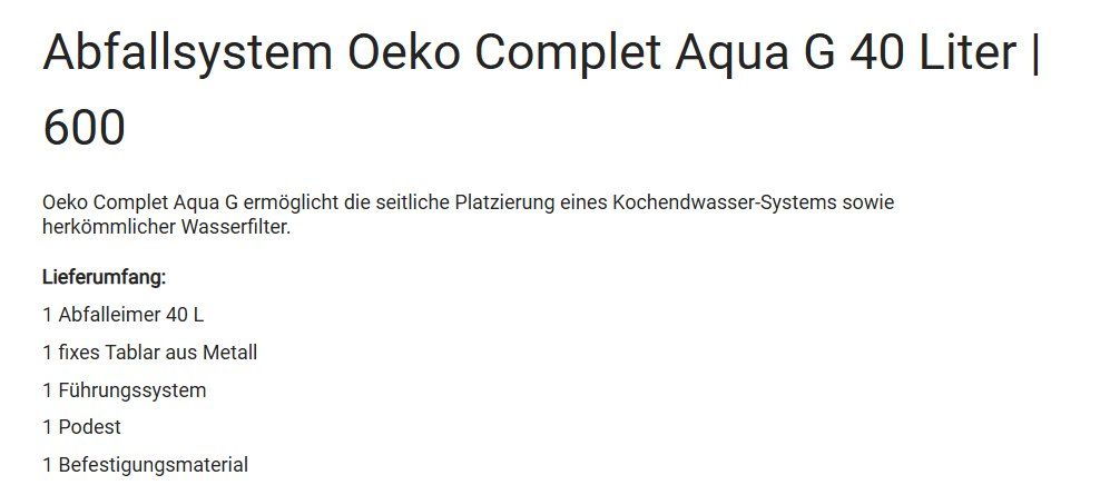 Cestini per rifiuti: 075 Peka Abfallsystem Oeko Complet Aqua Typ G – Nuovo (secondo la descrizione) da Derendingen venduto da Meisterstuecke 3