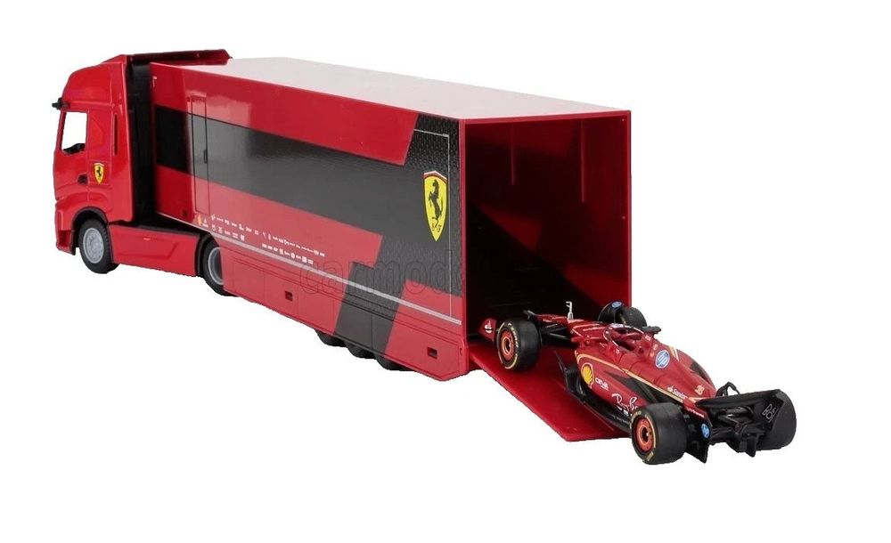 Bburago Iveco S-Way 570 F1 Racing Transporter & Ferrari SF-23 Formula 1 /red/ 18-36867