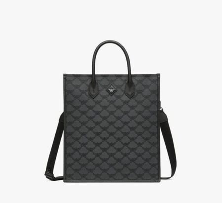MCM Shopper Tote Bag Schwarz Neu