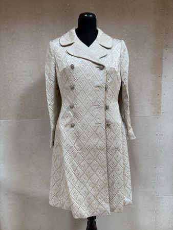 Vintage Mantel Damen Doppelreiher Beige Grösse 36 Gebraucht