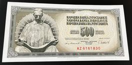 Jugoslawien 500 Dinara 1981 Neuwertig