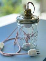 Le Parfait Glaslampe rosa Kabel und Stecker k. IKEA