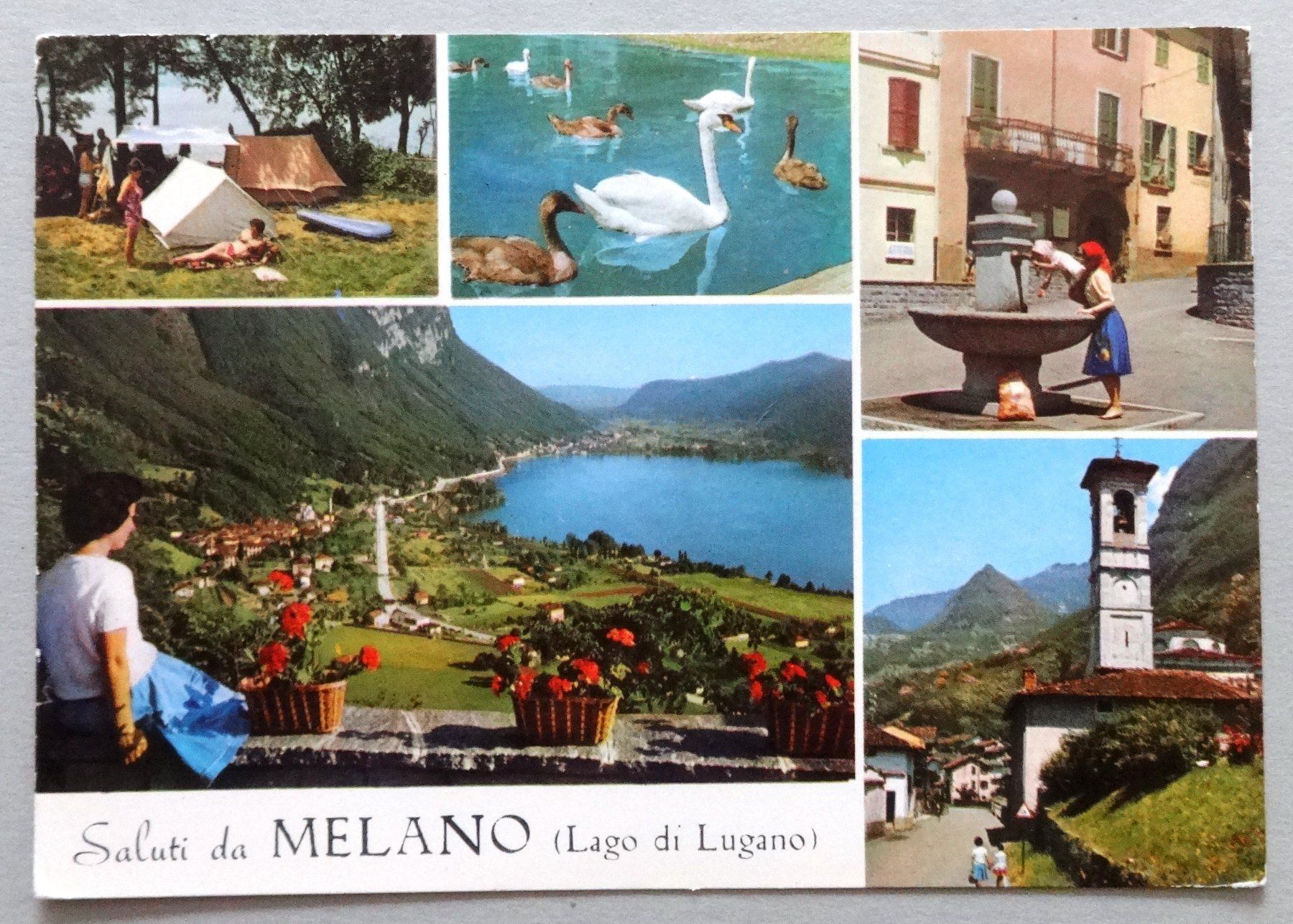 Ansichtskarten: Melano - Lago di Lugano – Gebraucht aus Fétigny von Billy2miny