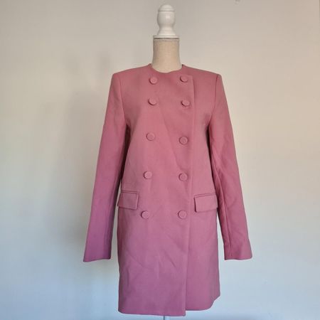 Zara Pea Coat Pink NEW S