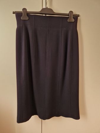 Gonna Chanel vintage lana blu scuro taglia 42 francese