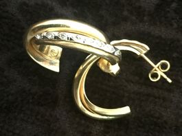 Wunderschöne Ohrringe aus 18c Gold & Diamanten, 7,1Gramm 18c