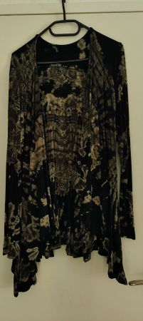 *NEU!*  Jäckli "Bolero" (Batik - Tie Dye) schwarz-weiss