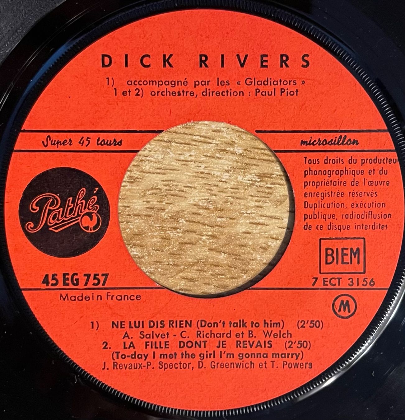 Vinyles: DICK - RIEN QUE TOI – D'occasion à Bussigny par vinyl-pas-cher 3