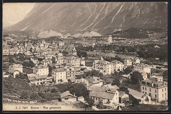 Cartoline postali: AK Sierre, Vue générale, 1913 – Usato da Berlin venduto da bartko-reher