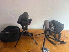 Sony Handycam Doppel-Set (Video 8 & HDV) mit Stativen & Tasc