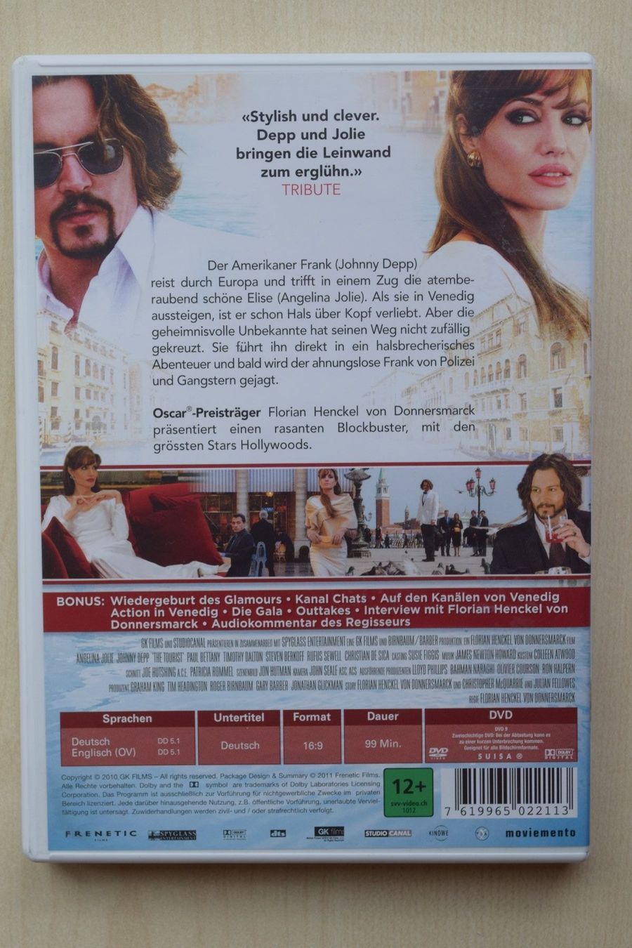 Tutti i DVDs: THE TOURIST (84) – Usato da Reutigen venduto da DONDON55 1