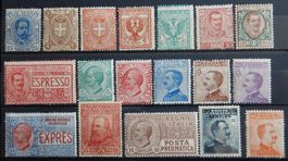 Italien ex. Kat. 69-125 * 1893/1916 Kat. 316 Euro