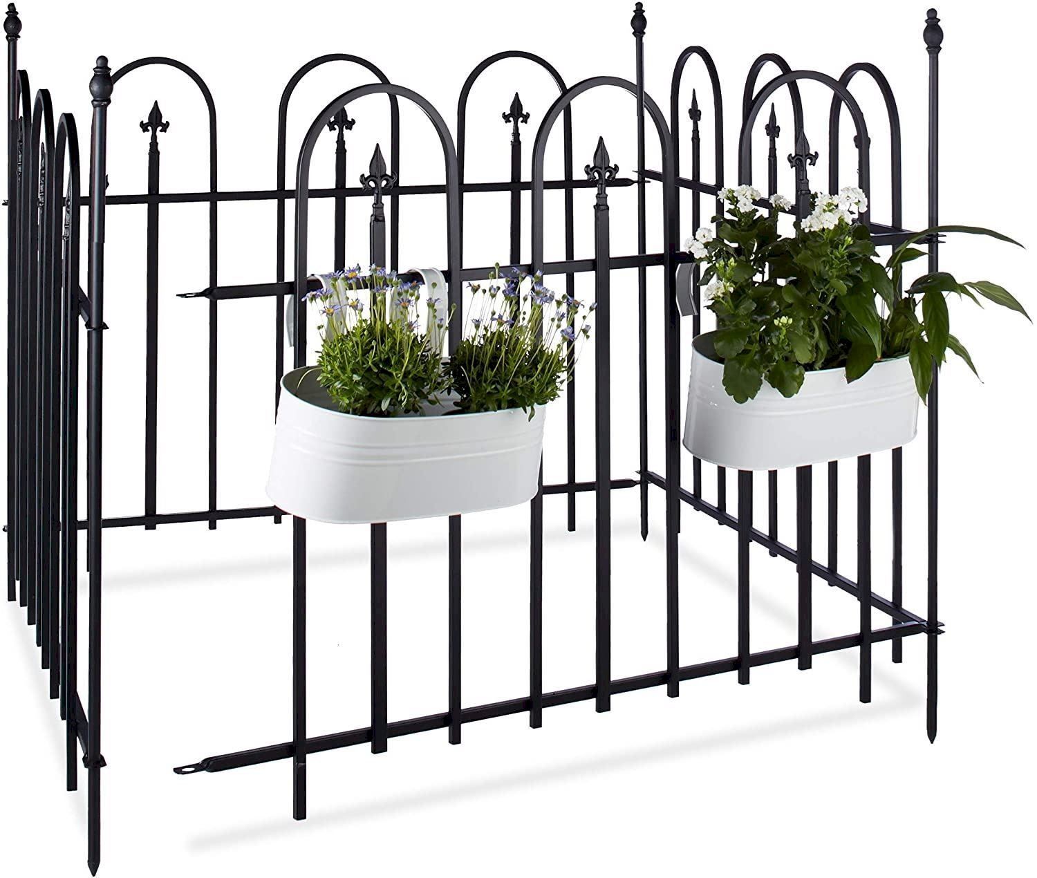 Sonstiges: Gartenzaun Metall 4er Set Schwarz – Neu und originalverpackt aus Bottighofen von zaap