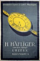 Armband-Uhren H. Häfliger Luzern Original Plakat