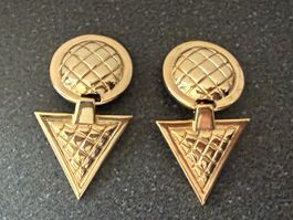 ✨Vintage-Ohrringe mit geometrischem Goldfarbe, Clips 
