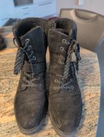 Schwarze Winterboots, gefüttert, Gr. 42 