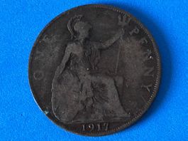 UK - One Penny 1917