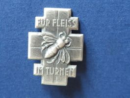ALTES SPORT-ABZEICHEN, BIENE FÜR FLEISS IM TURNEN