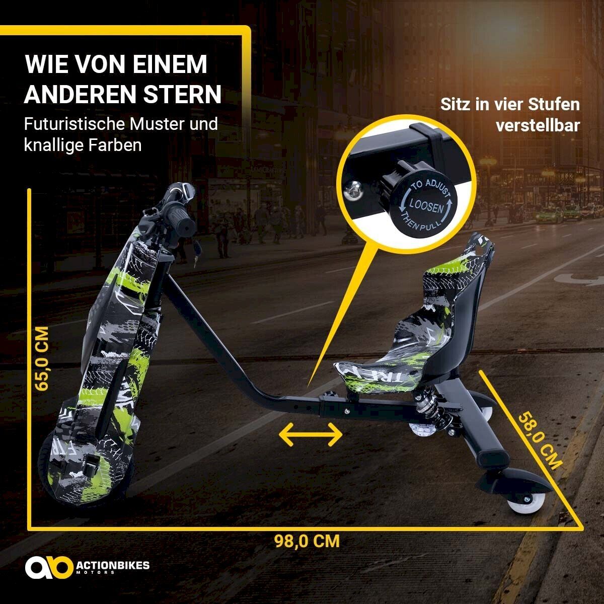 Fahrzeuge für Kinder: Elektro-Drift-Trike Grün Polo – Neu und originalverpackt aus Bottighofen von zaap 6