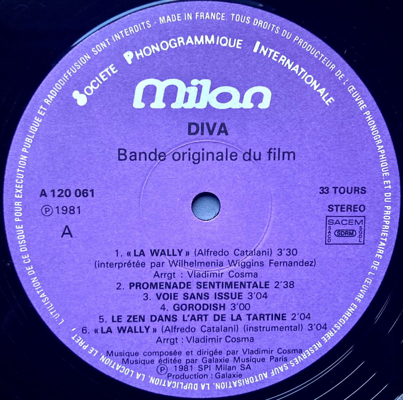 Dischi in vinile: MUSIQUE DE FILM - DIVA – Usato da Poliez-Pittet venduto da Newtown-Records 2