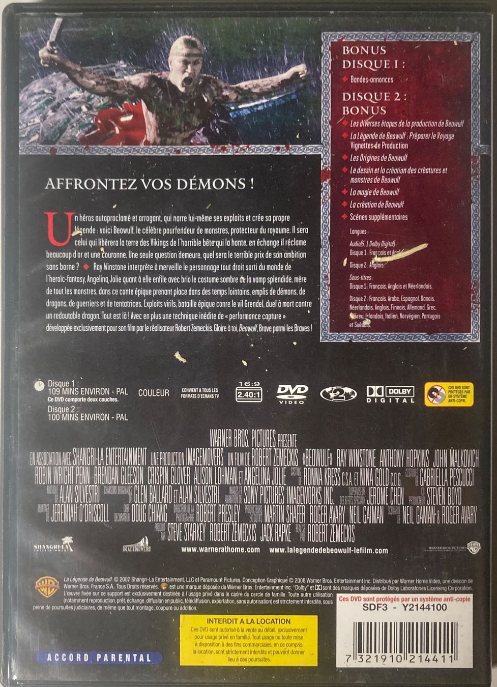 Tutti i DVDs: LA LÉGENDE DE BEOWULF – Usato da Poliez-Pittet venduto da Newtown-Records 1