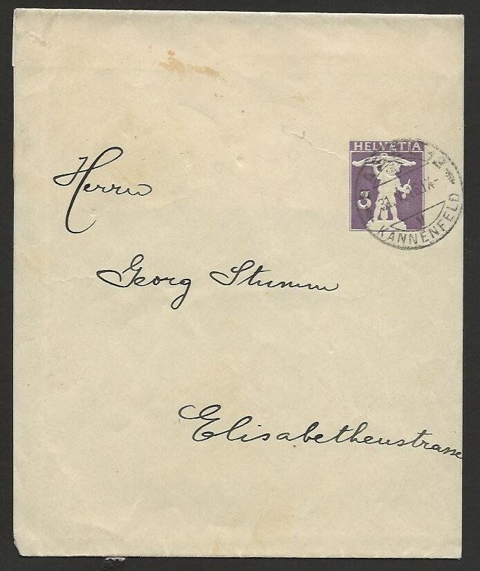 Tutti i francobolli: 1916  3 Rp. Streifband von Basel – Usato da Arlesheim venduto da kuhnphila