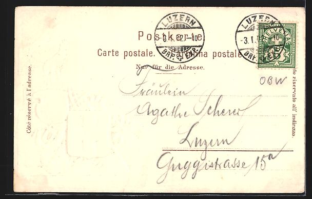 Cartoline postali: Flühli, Ortspartie mit Passepartoutrahm – Usato da Berlin venduto da bartko-reher 1