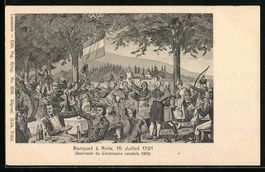AK Schweiz, Banquet à Rolle 1791