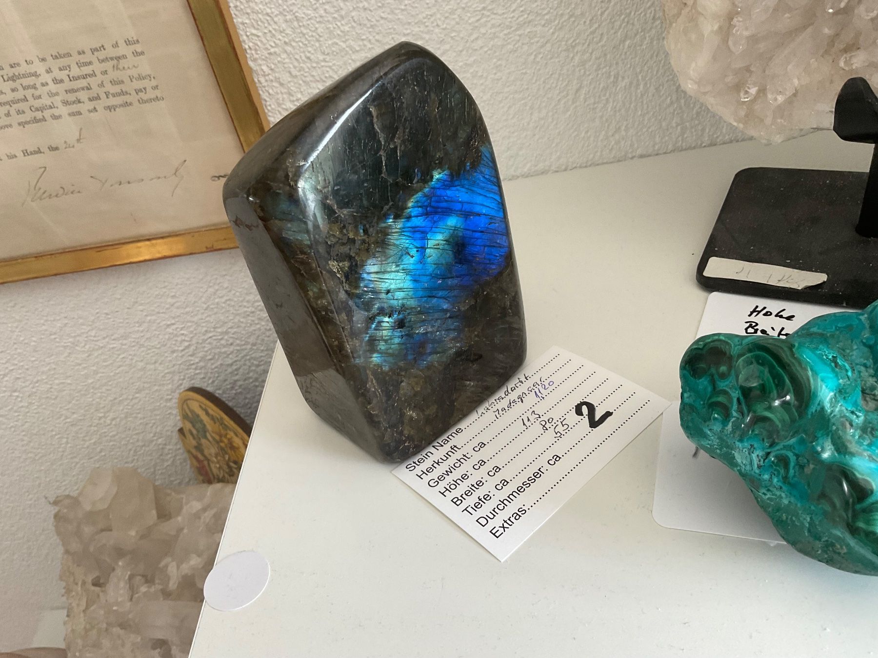 Minerali & Pietre curative: Wunderschöner Labradorit Handschmeichler, Edelstein – Nuovo (secondo la descrizione) da Gibswil venduto da MineralienJRS 2