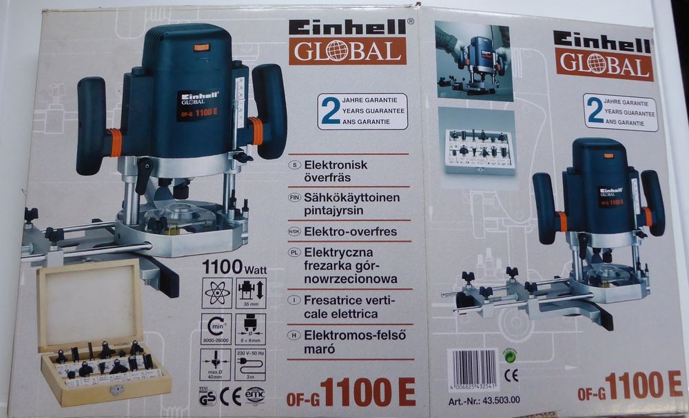 Einhell Oberfräse inkl 12-teiligem Fräserset neu + Anleitung (Neu ...