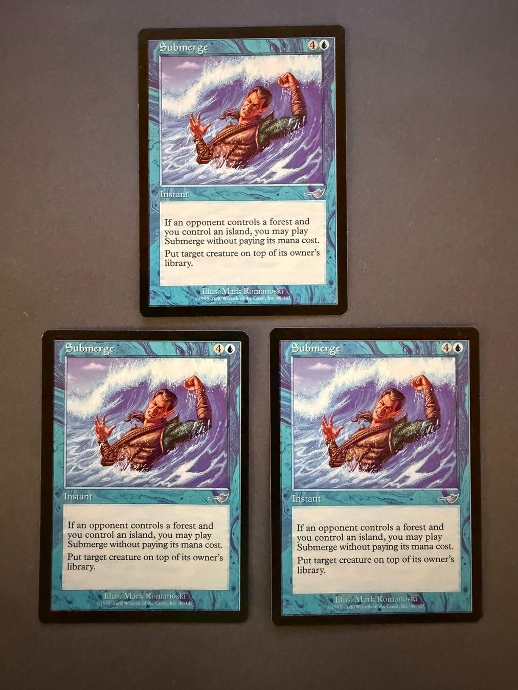 Magic The Gathering Carte collezionabili: 3x Submerge // Untertauchen // Nemesis // Magic – Usato da Binz venduto da Tempelritter