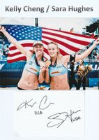 Kelly Cheng & Sara Hughes / Originalautogramme / USA