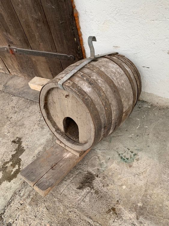 Eichenfass 5 Liter – Mit Holzmaserung, Zapfhahn, Für Wein, Brandy & Whisky, Handgefertigt, Auf Ständer