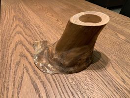 Rustikaler Kerzenständer aus Holz Unikat 🤩