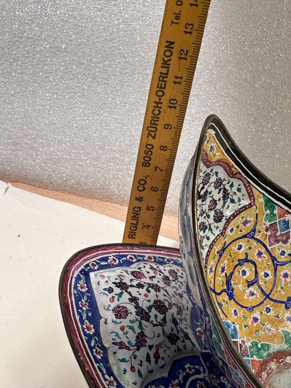 Ciotole: Multi-Color Middle Eastern Antique Bowls – Usato da Lausanne venduto da artnouveau04 5