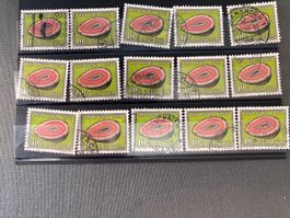 15x Briefmarken Schweiz Pro Patria 1959,