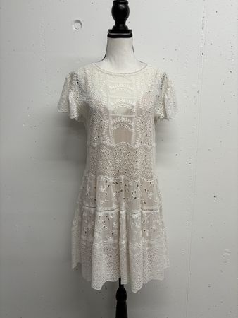 Rebecca Taylor Boho Kleid Gr. S Sommerkleid weiss