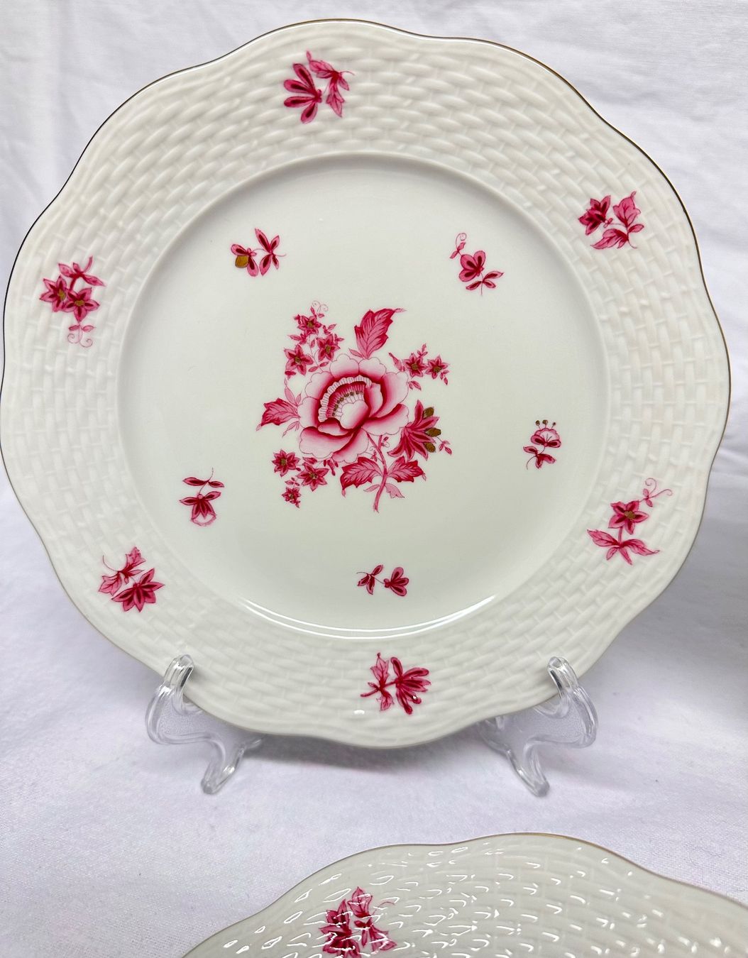 Herend Teller: 6 Stk. Herend Nanking Bouquet Raspberry Dessertteller 19cm – Gebraucht aus Oberrüti von Sabbi 4